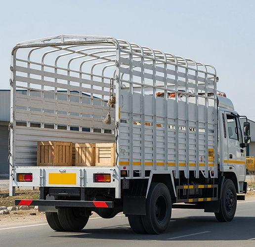 Reliable open truck transport in Pondicherry for safe delivery of heavy, bulk, and oversized goods